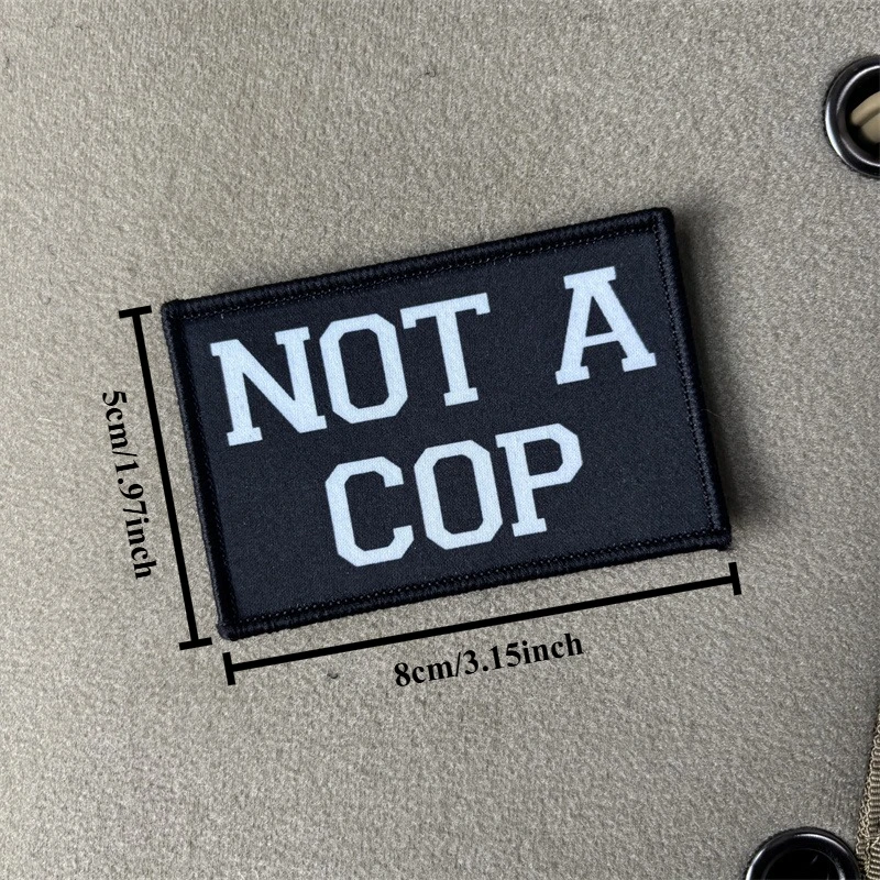 Parche táctico moral NOT A COP – Presilla para mochila y ropa - imagen 4