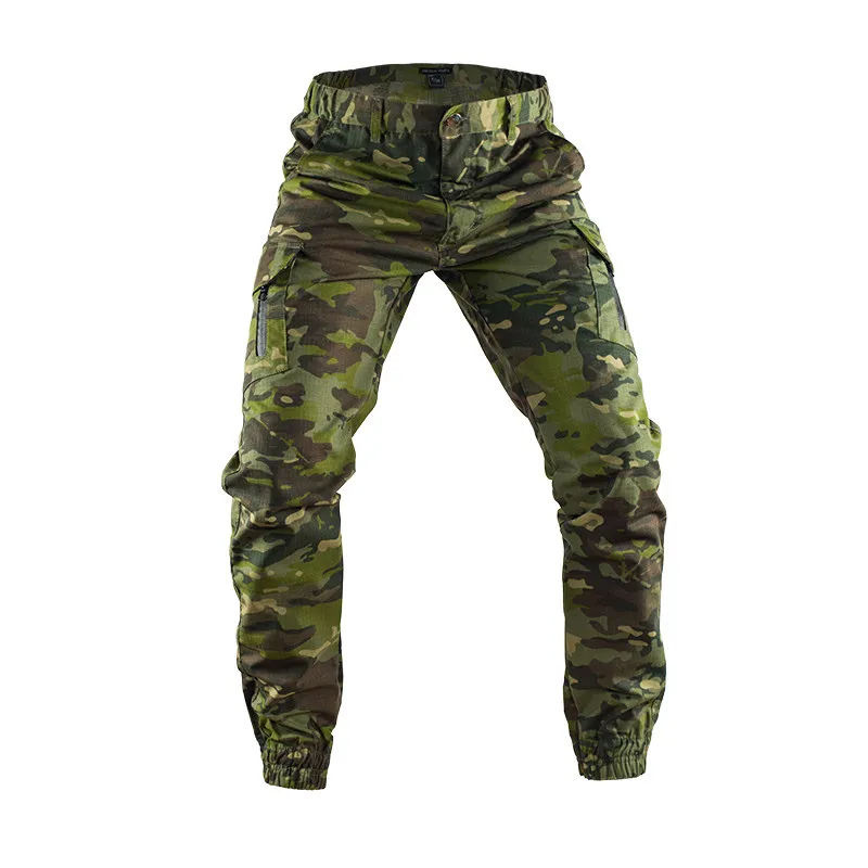 Pantalones tácticos verdes con múltiples bolsillos para aire libre - imagen 4