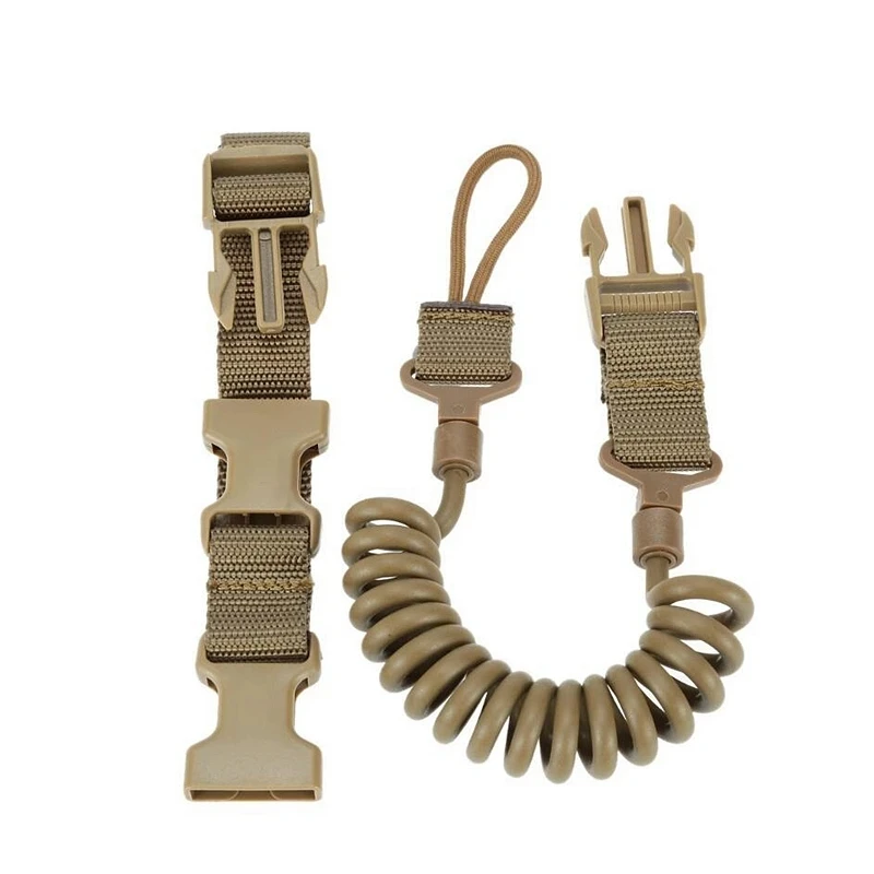 Cordón elástico táctico antipérdida para llaves, linterna y mochila
