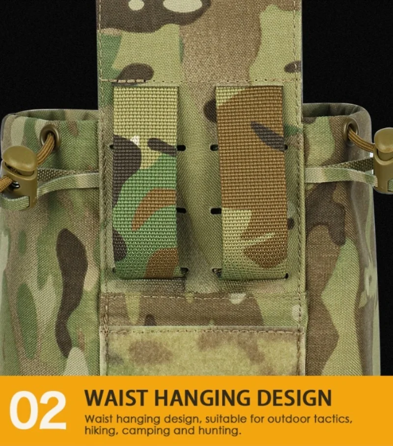 Bolsa táctica MOLLE plegable para basura y caída duradera compacta - imagen 4