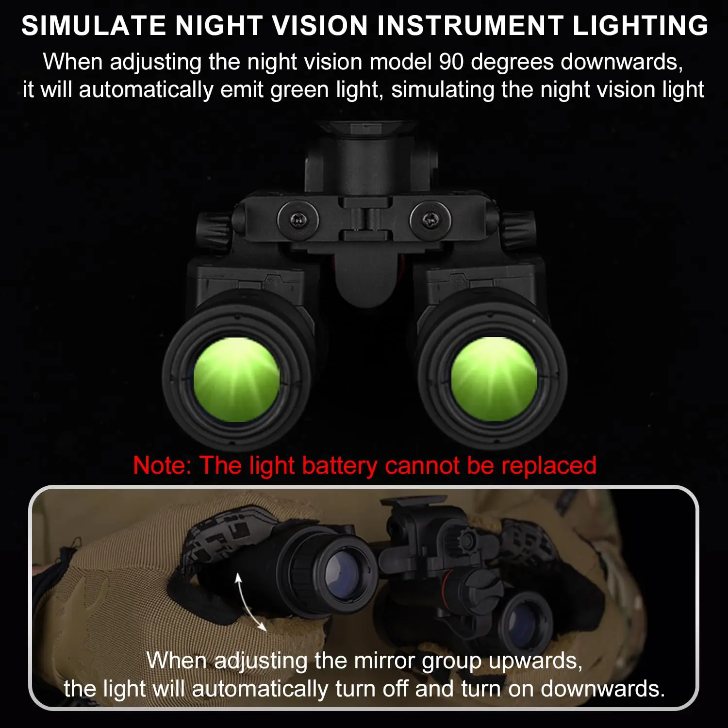 Gafas visión nocturna PVS-31 binoculares tácticas NVG para casco - imagen 4