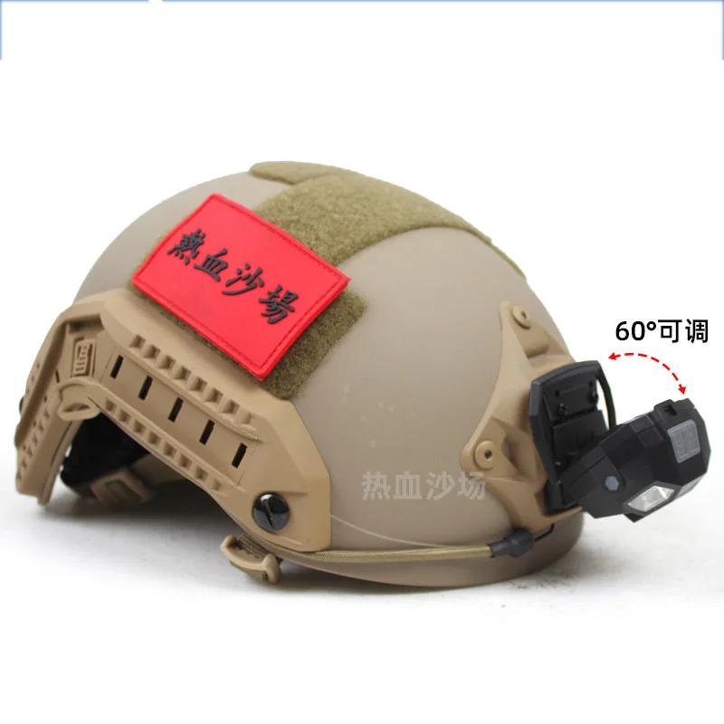 Linterna frontal táctica impermeable para casco USB recargable XPE+COB - imagen 3