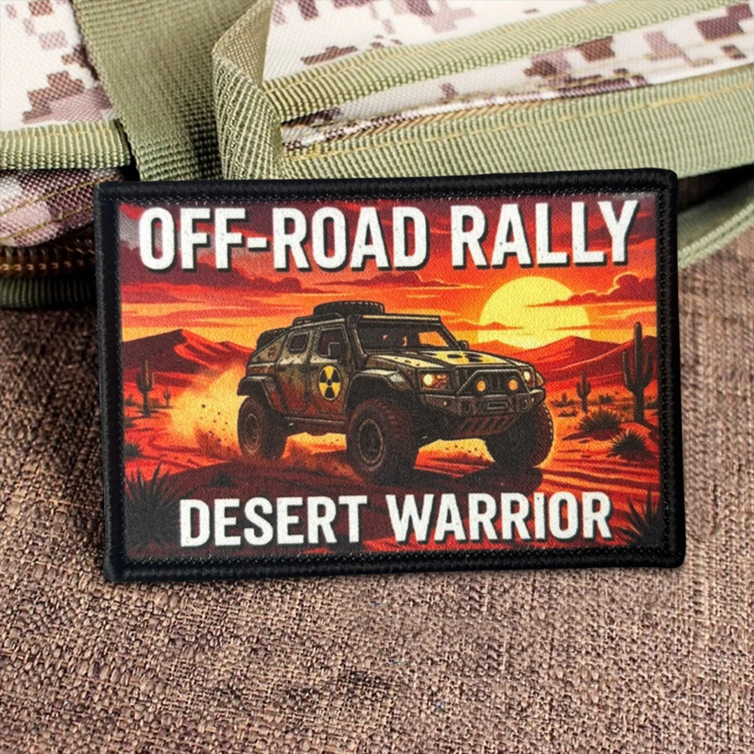 Overland Off-Road Rally parche táctico impreso con velcro, SUV - imagen 4