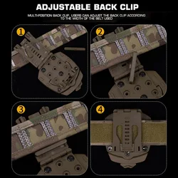 Adaptador base giratorio 360° QLS para plataforma de pierna Airsoft