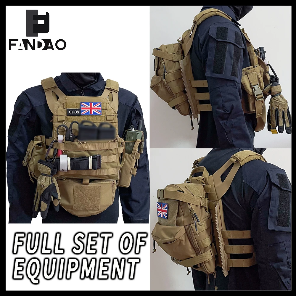 Chaleco táctico JPC de liberación rápida MOLLE Airsoft