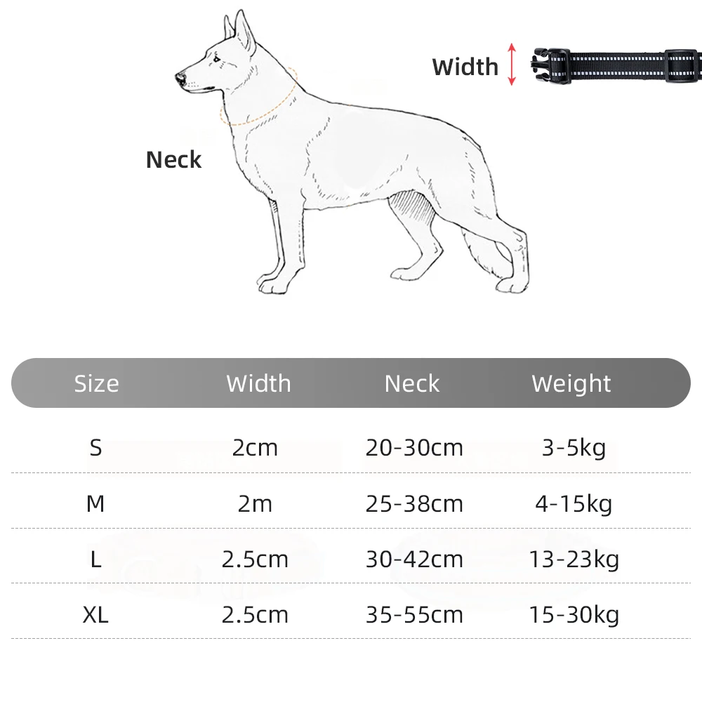 Collar Táctico Reflectante Neopreno – Perros Guía y Servicio - imagen 4