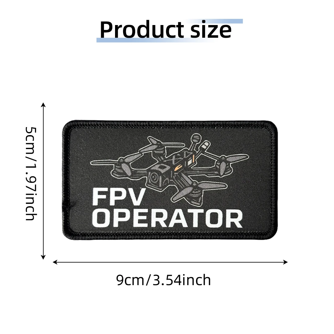 Parche FPV táctico con velcro gancho y bucle para brazalete