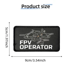 Parche FPV táctico con velcro gancho y bucle para brazalete