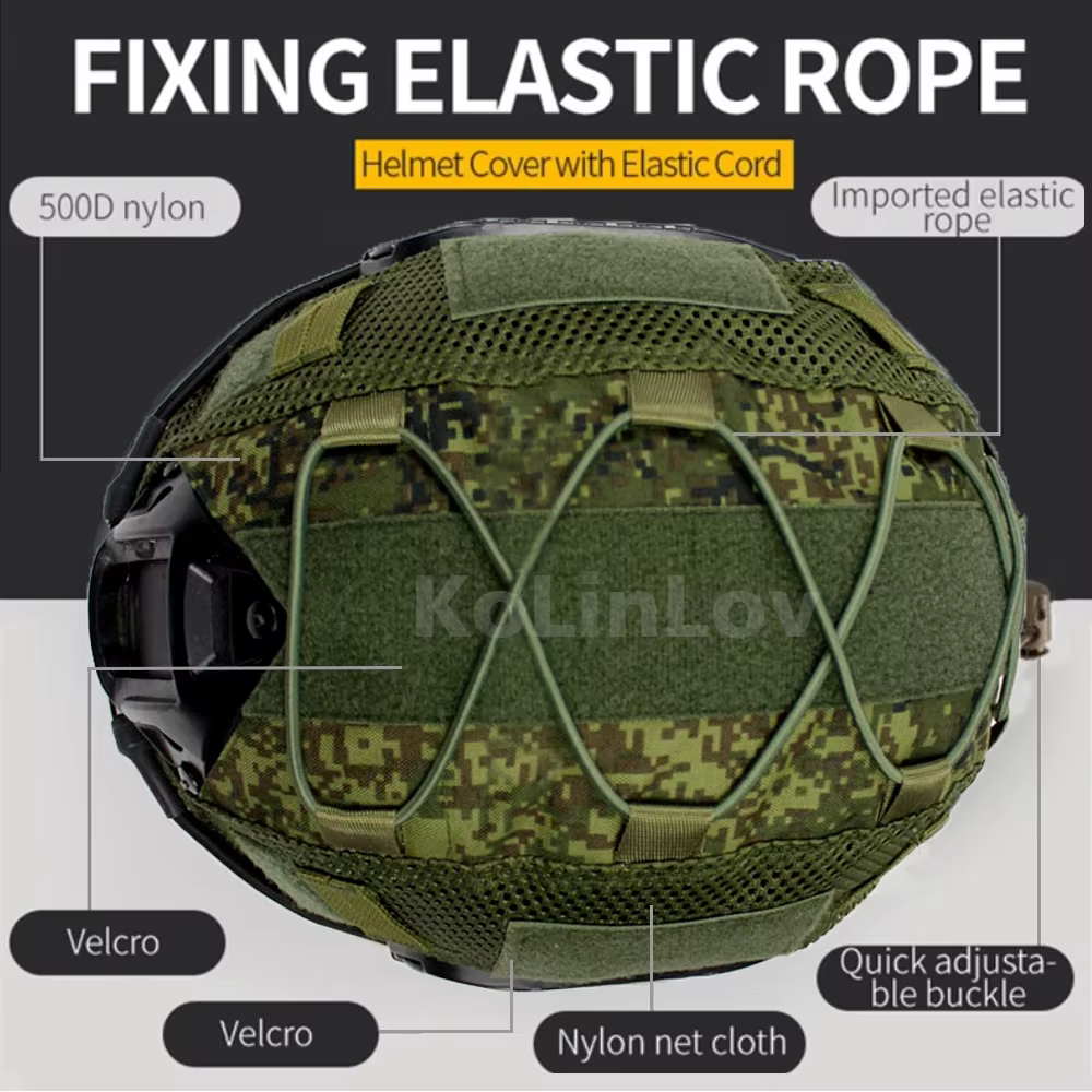 Casco táctico OPS-Core FAST con funda camuflaje compatible MOLLE - imagen 3