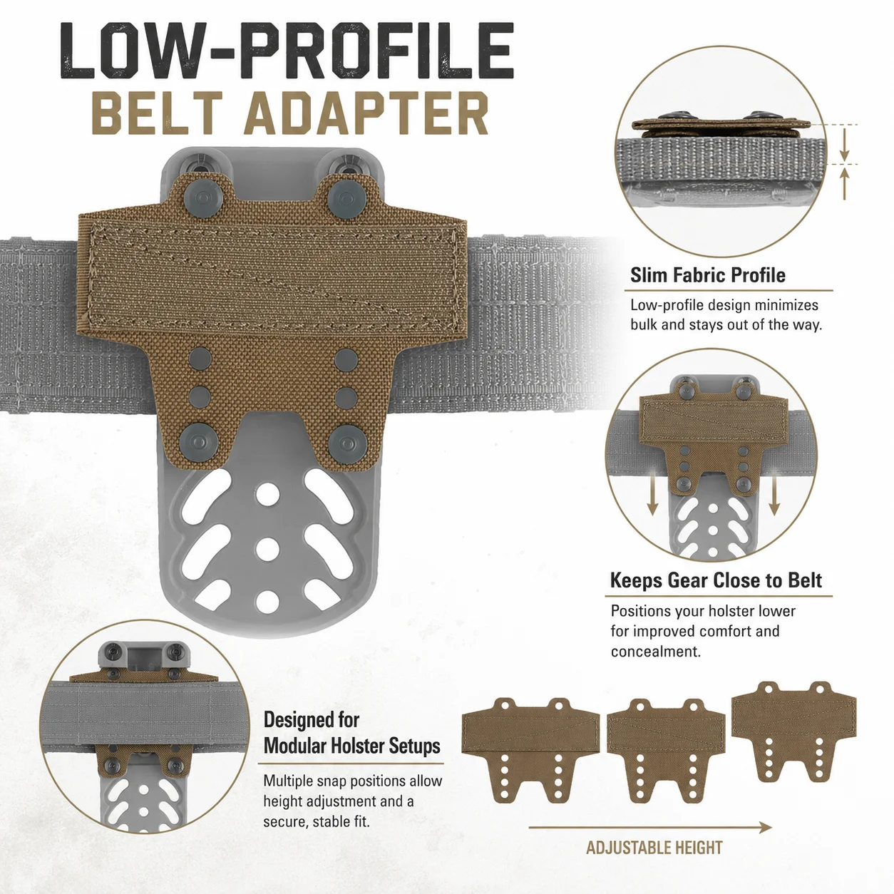 Adaptador modular para funda de pistola con ajuste de altura - imagen 4