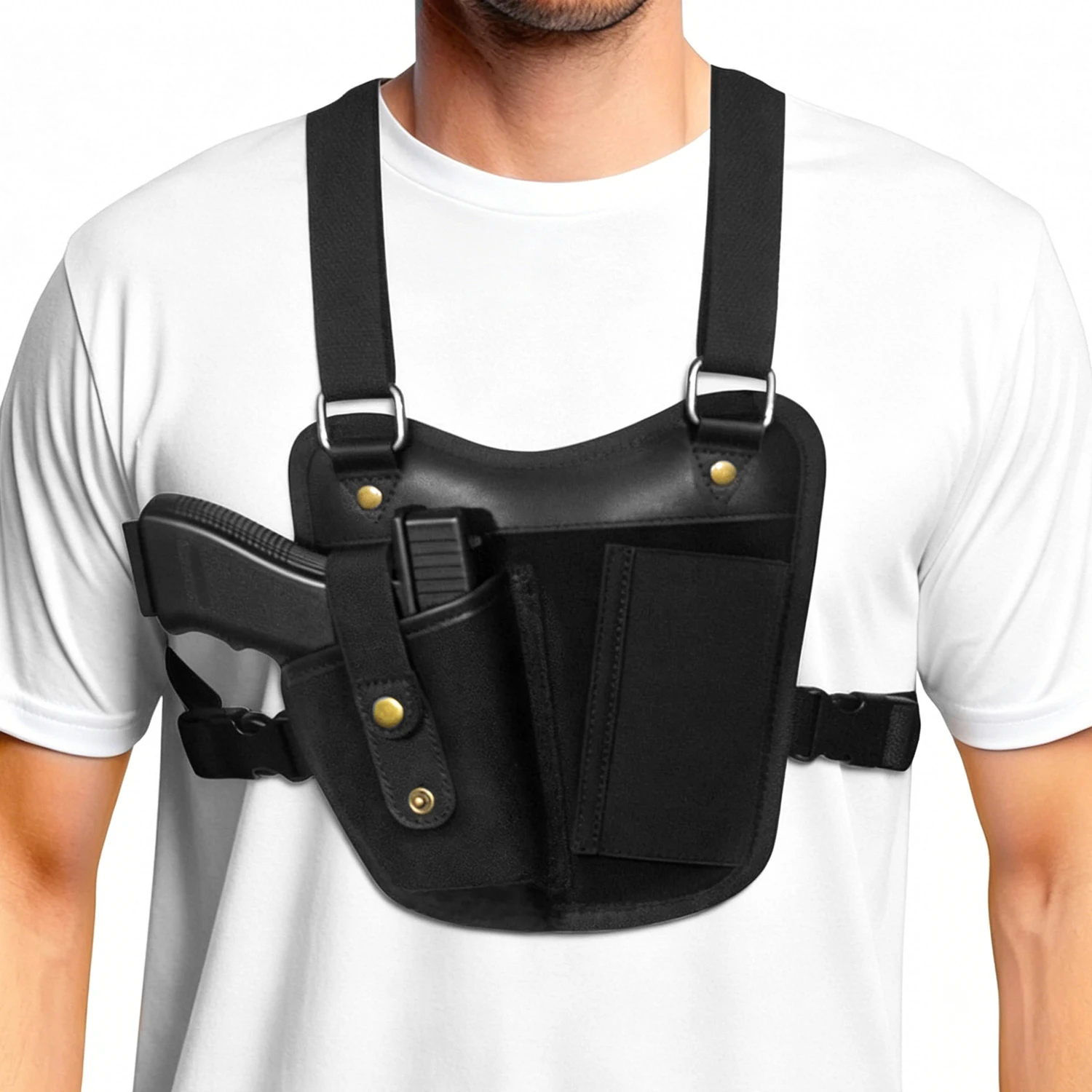 Funda táctica universal para pistola en arnés de pecho - imagen 4