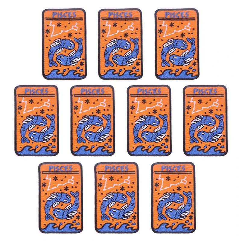 Parche bordado Libra Piscis constelación para ropa táctica - imagen 2