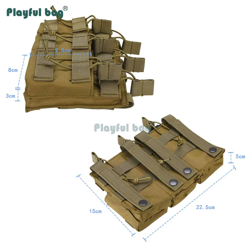 Bolsa utilidad MOLLE porta 6 cargadores – Táctica militar resistente - imagen 3