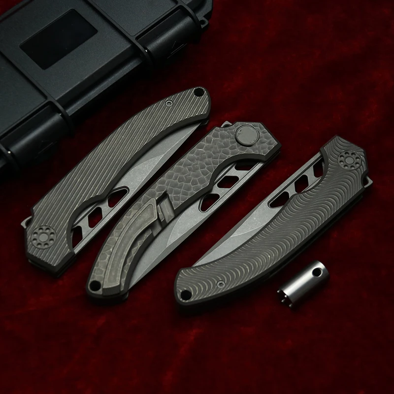 Cuchillo Plegable Táctico LEMIFSHE Titanio N690 Cerámica EDC Outdoor - imagen 3