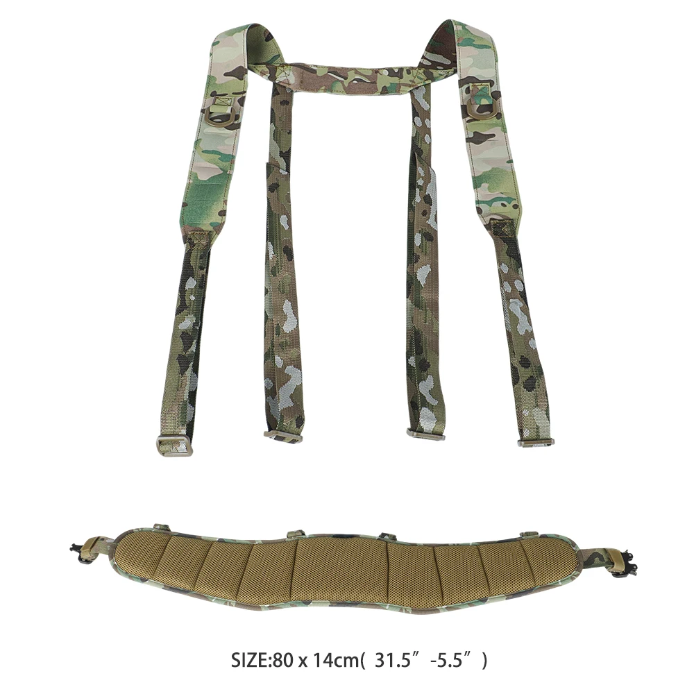 Arnés táctico pecho MOLLE de nailon 500D modular ligero