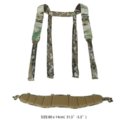 Arnés táctico pecho MOLLE de nailon 500D modular ligero
