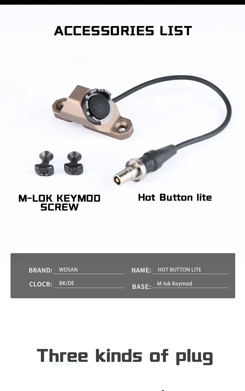 Detalle del interruptor y conectores