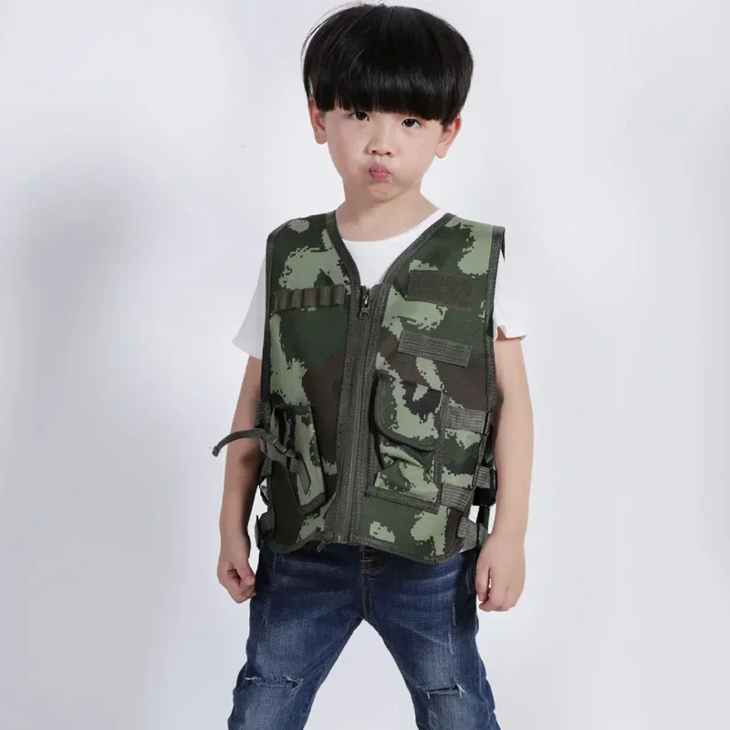 Chaleco táctico camuflaje infantil para airsoft y paintball exteriores - imagen 2