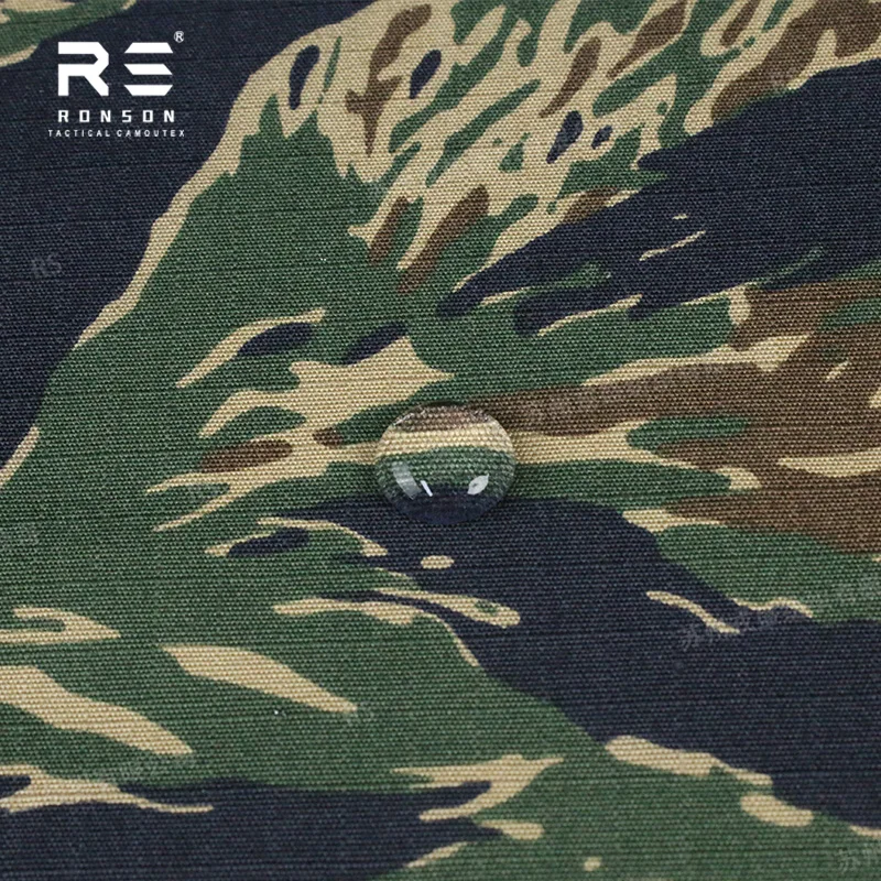 Tela NYCO ripstop camuflaje azul rayas tigre para uniformes tácticos - imagen 3