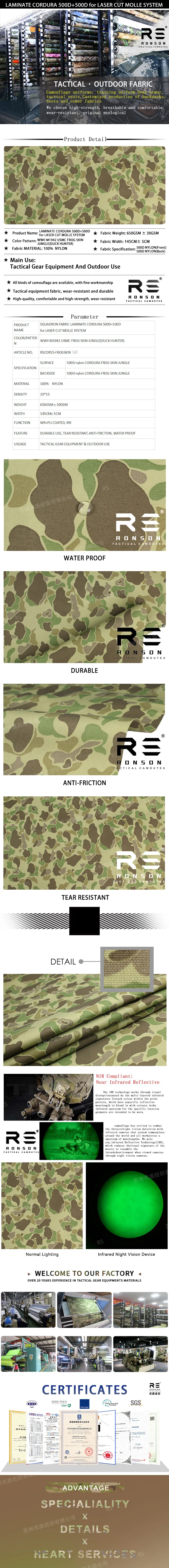 Tejido con camuflaje frog skin estilo USMC Jungle Duck Hunter