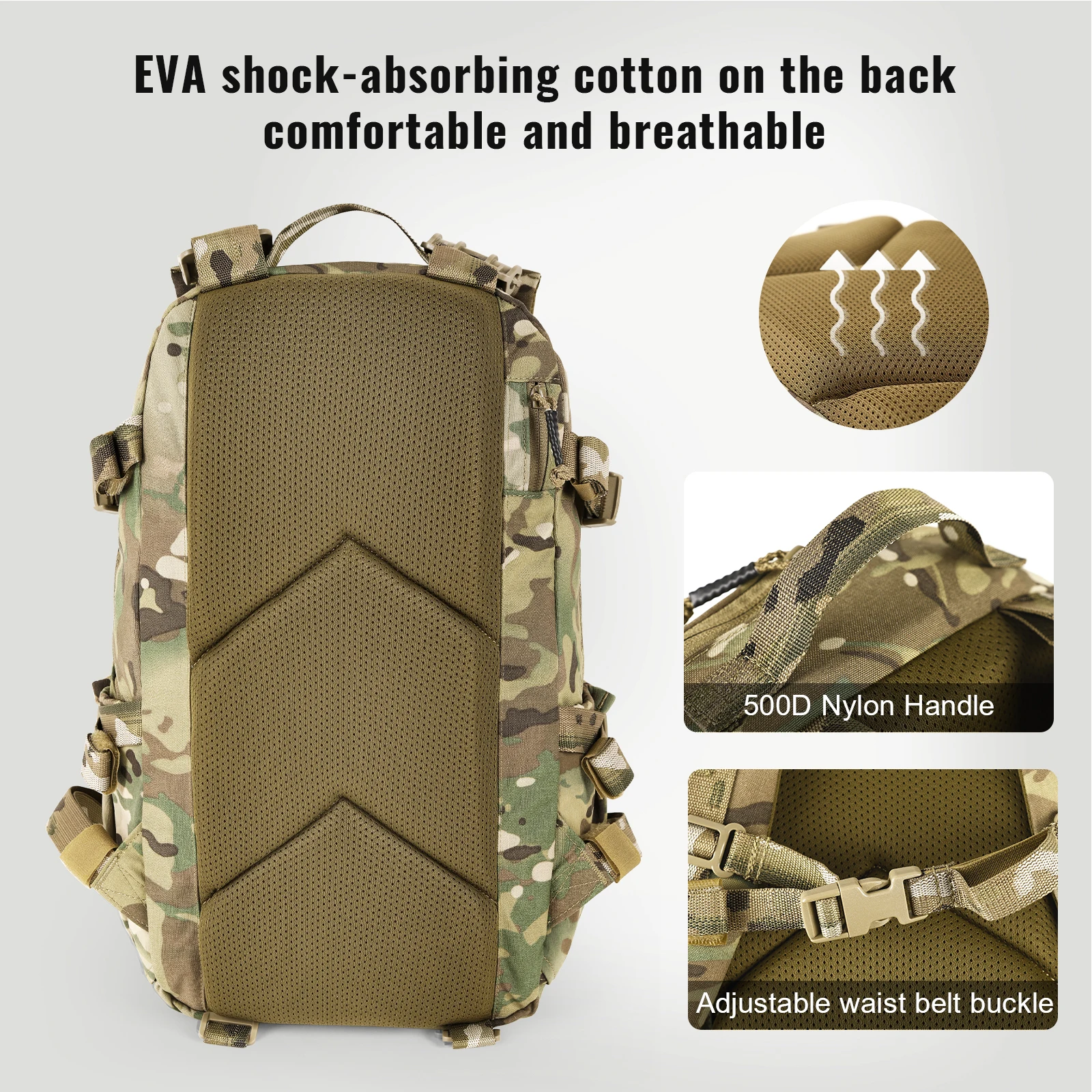 VOTAGOO Roaring Cricket mochila táctica impermeable camuflaje militar - imagen 2