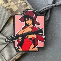 Parche táctico moral anime con velcro gancho y bucle para mochila