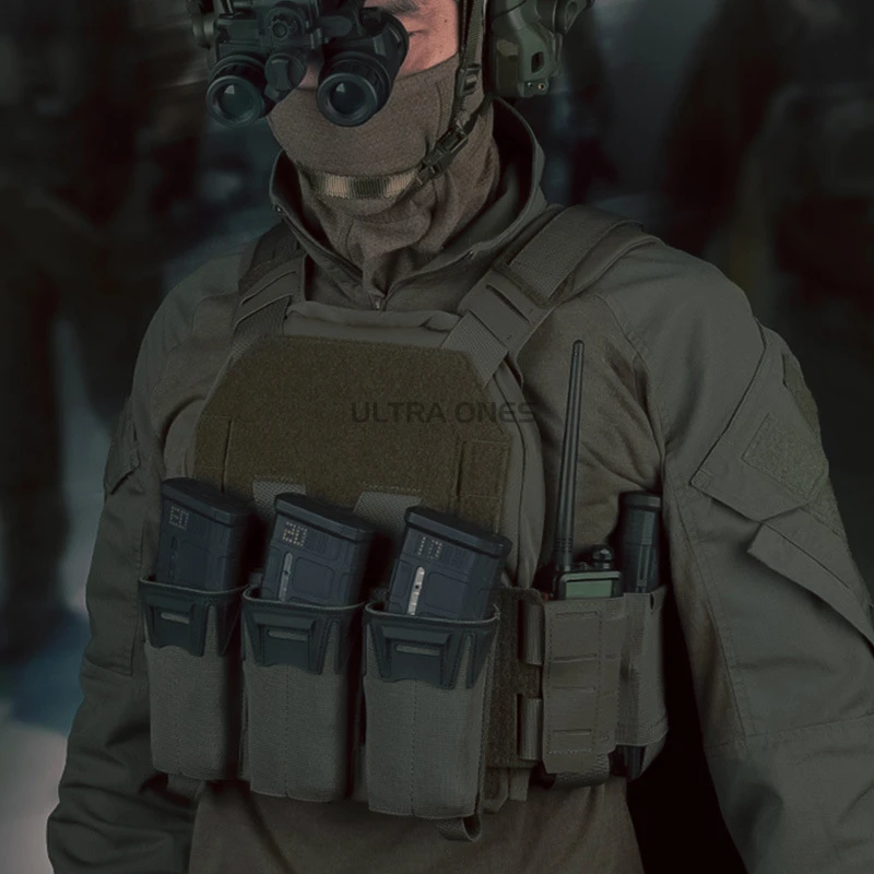 KZ Chaleco táctico MOLLE panel triple cargador liberación rápida - imagen 4