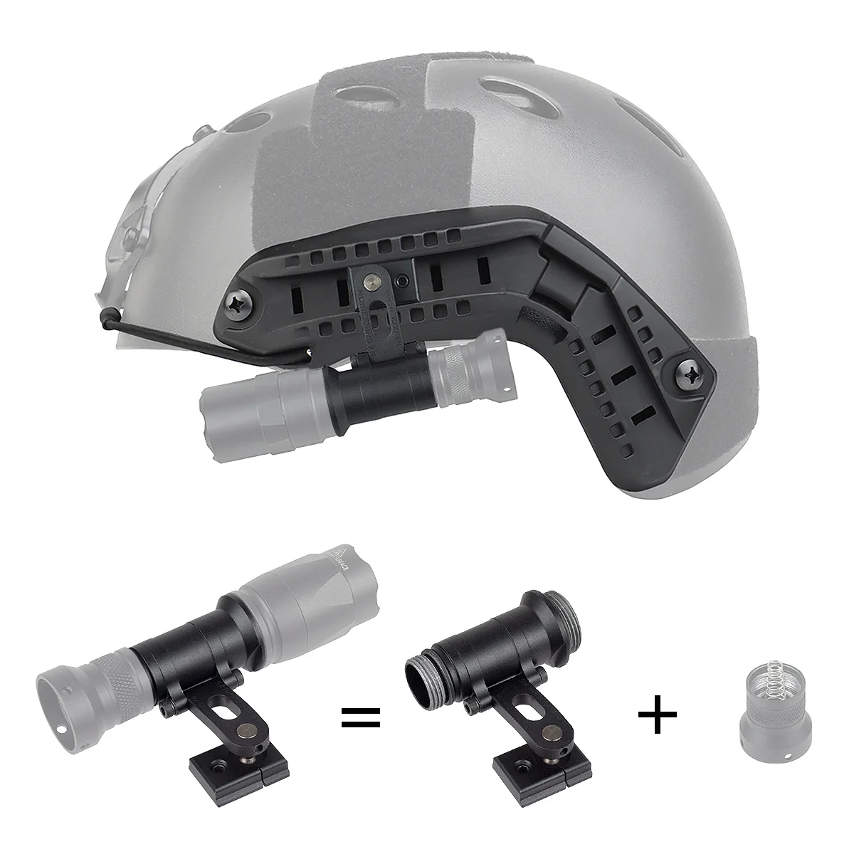 Linterna IR táctica para casco con riel Picatinny - imagen 5