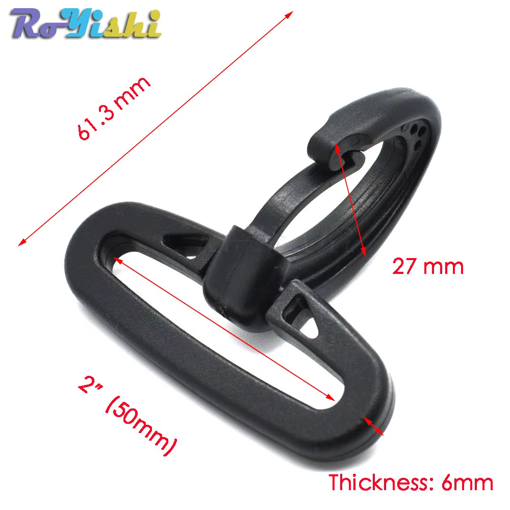 Ganchos de presión plásticos para correas MOLLE – Paracord negro - imagen 5
