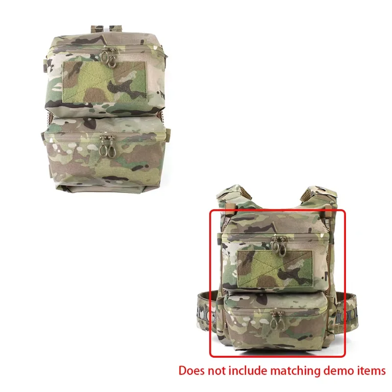Bolsa táctica de accesorios para chaleco con doble cierre, caza - imagen 2