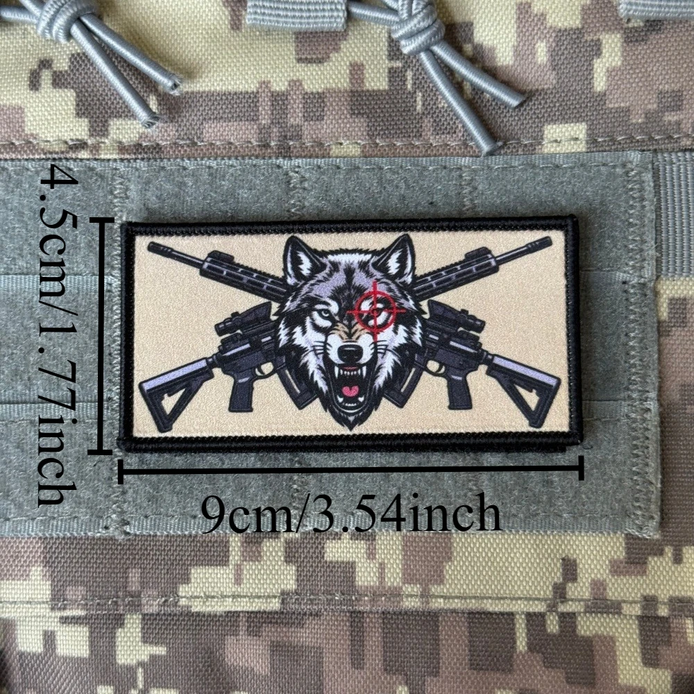 Parche táctico insignia moral lobo con gancho y bucle para brazalete - imagen 5