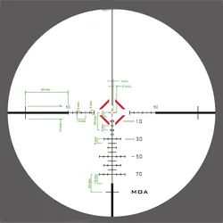 SKWoptics XMOA-G mira táctica con retícula MOA para caza