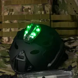Casco táctico estroboscópico IR impermeable luz verde azul roja