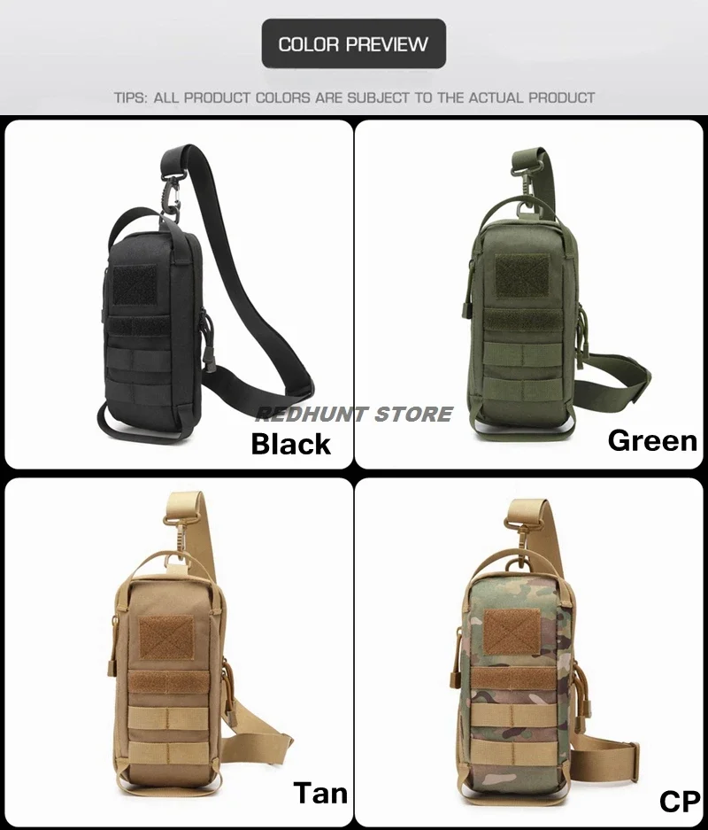 Mochila de pecho CLUSGO con correa ajustable y sujeción posterior