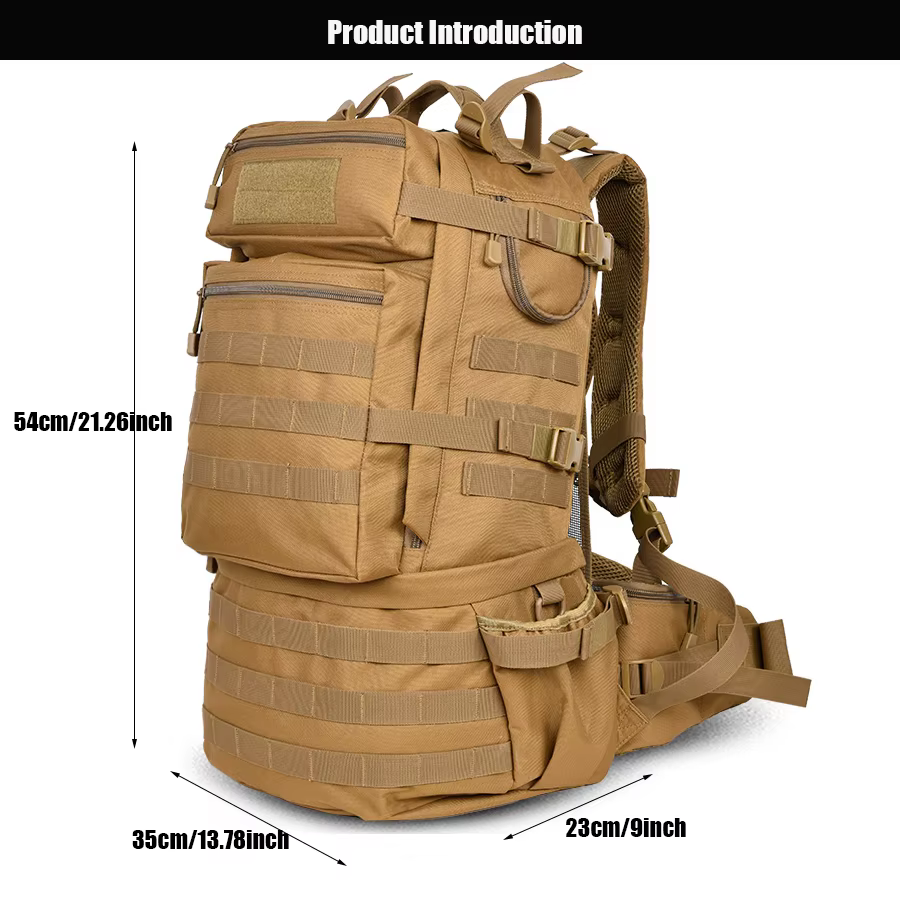 Mochila táctica 50L sistema MOLLE – Caza y senderismo - imagen 2