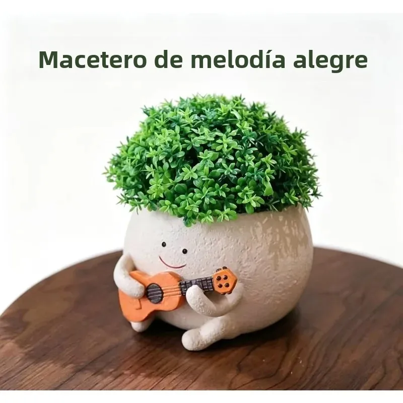 Maceta colgante flor creativa para suculentas y jardín exterior - imagen 3
