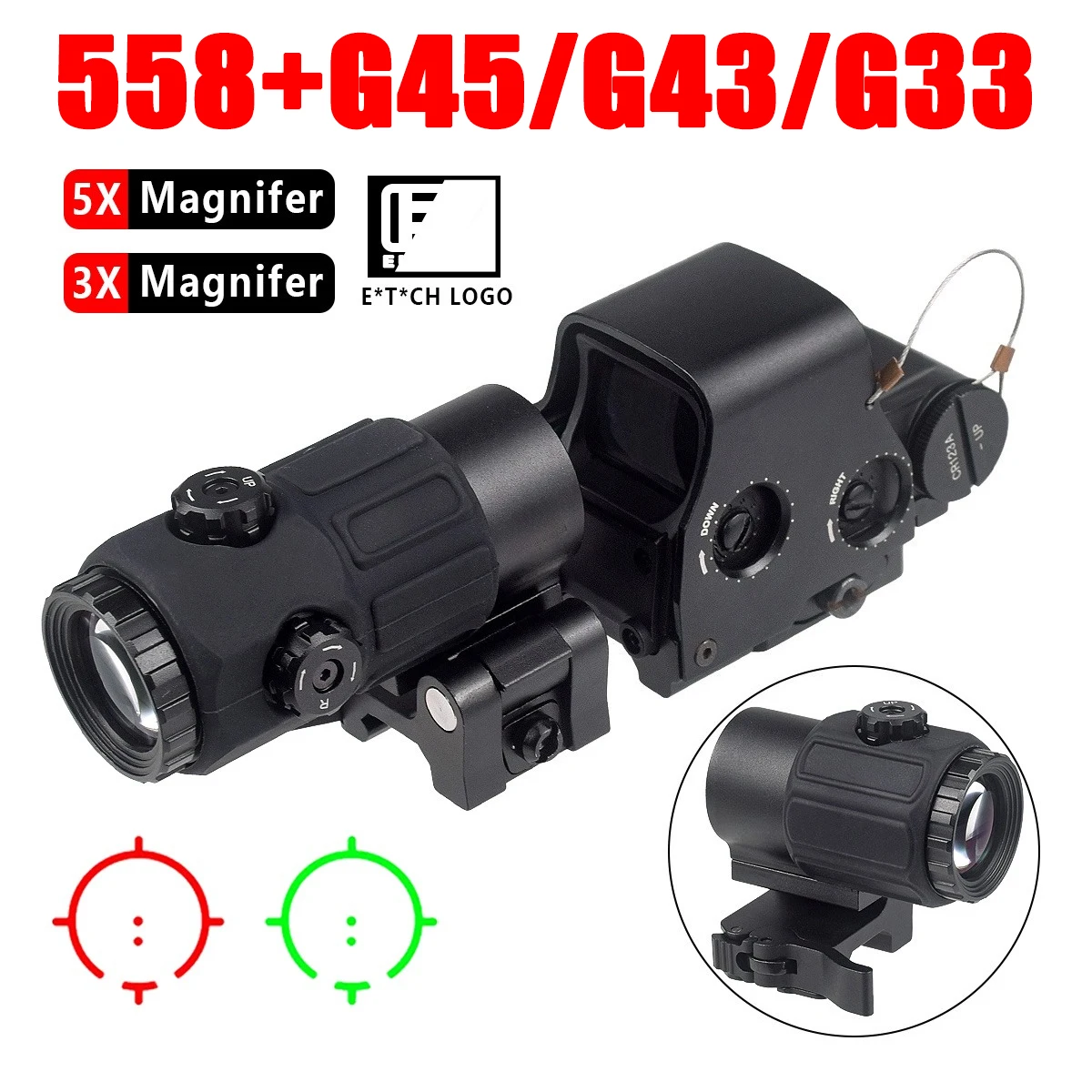 UNITY Fast FTC Montaje Óptico Elevador Eotech 558 G33/43/45 3X/5X - imagen 3