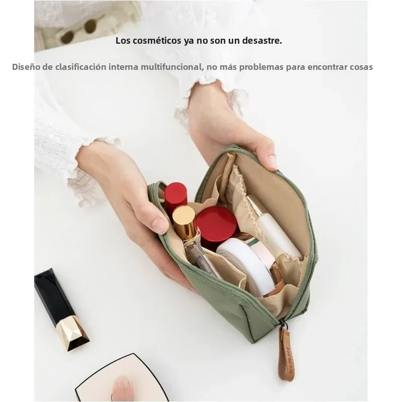 Bolsa de cosméticos mini resistente para viaje, neceser portátil