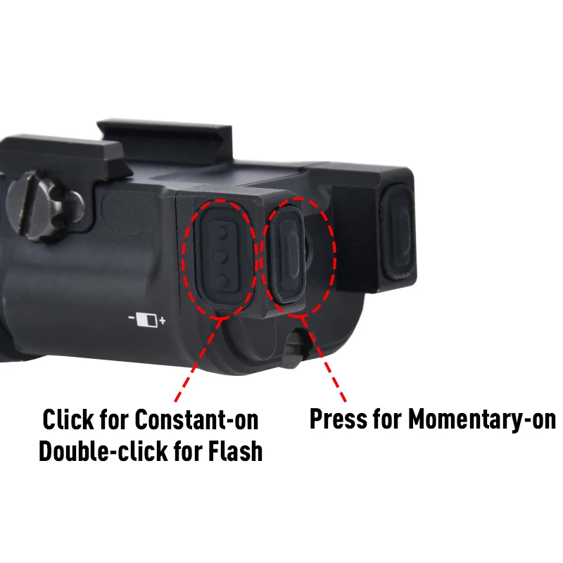 WADSN Linterna táctica para pistola Scout Light LED blanca, Picatinny - imagen 2