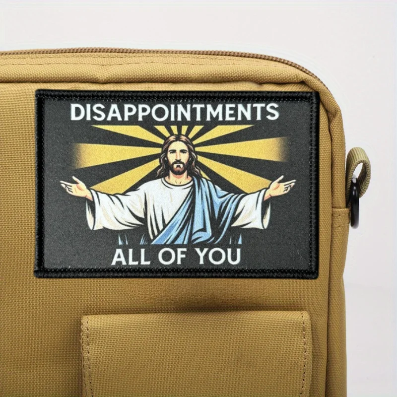 Parche táctico Jesús estampado con cierre velcro para MOLLE y ropa - imagen 2