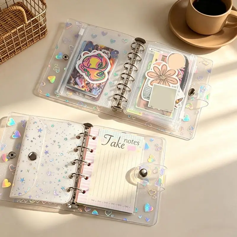 Carpeta PVC transparente plegable 5 agujeros con páginas recargables - imagen 4