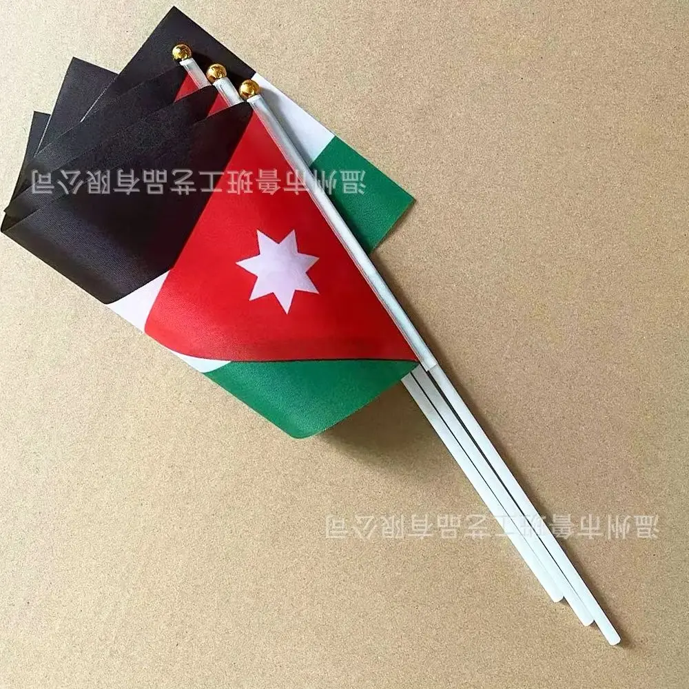 Bandera de Jordania en poliéster con palo plástico - imagen 5