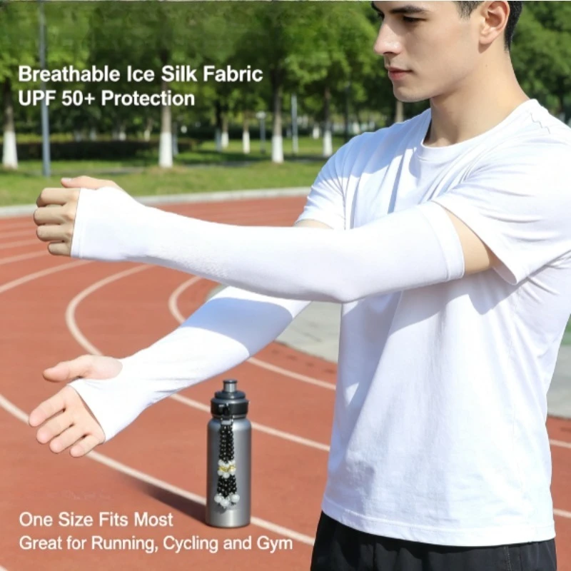 Nylon fundas brazo tácticas UV protección – Mangas unisex sin dedos - imagen 2