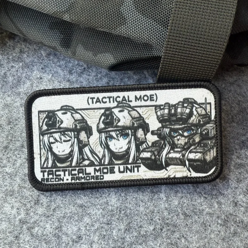Parche táctico morale anime soldado con velcro