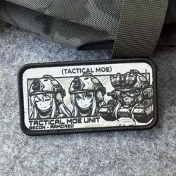 Parche táctico morale anime soldado con velcro