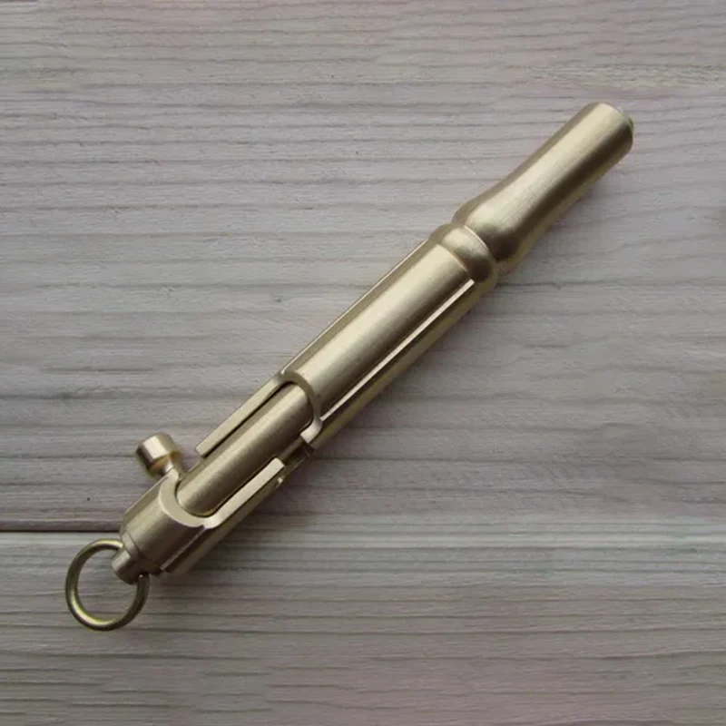 Bolígrafo táctico EDC latón macizo mecanizado CNC para exteriores - imagen 2