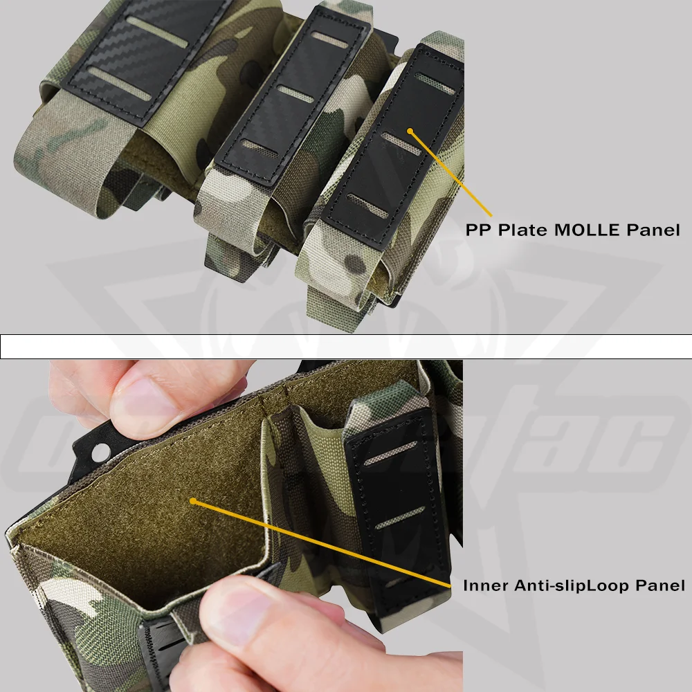 OphidianTac bolsa portacargadores doble elástica con placa PP carbono - imagen 4