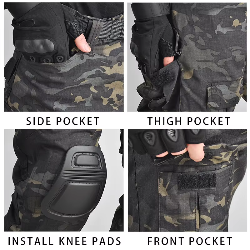 Uniforme táctico camuflaje MOLLE para airsoft, caza y senderismo - imagen 5