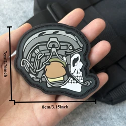 Parche táctico PVC velcro esqueleto – Insignia moral militar