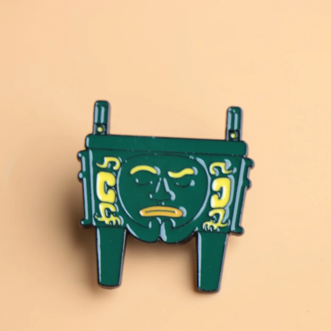 Sanxingdui broche metálico esmaltado para solapa y mochila - imagen 2